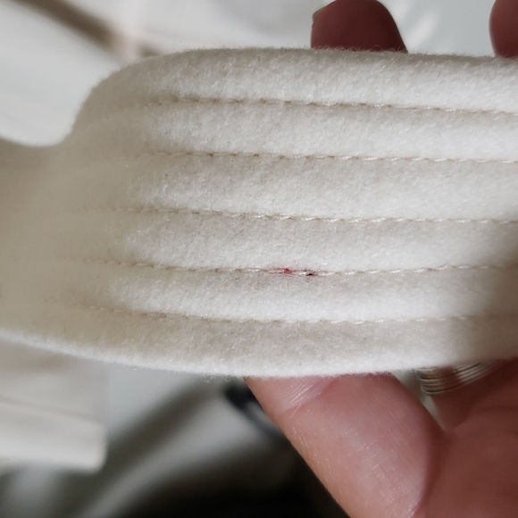 Guess wool blend long line midi length coat white off white women's size medium - Picture 12 of 16